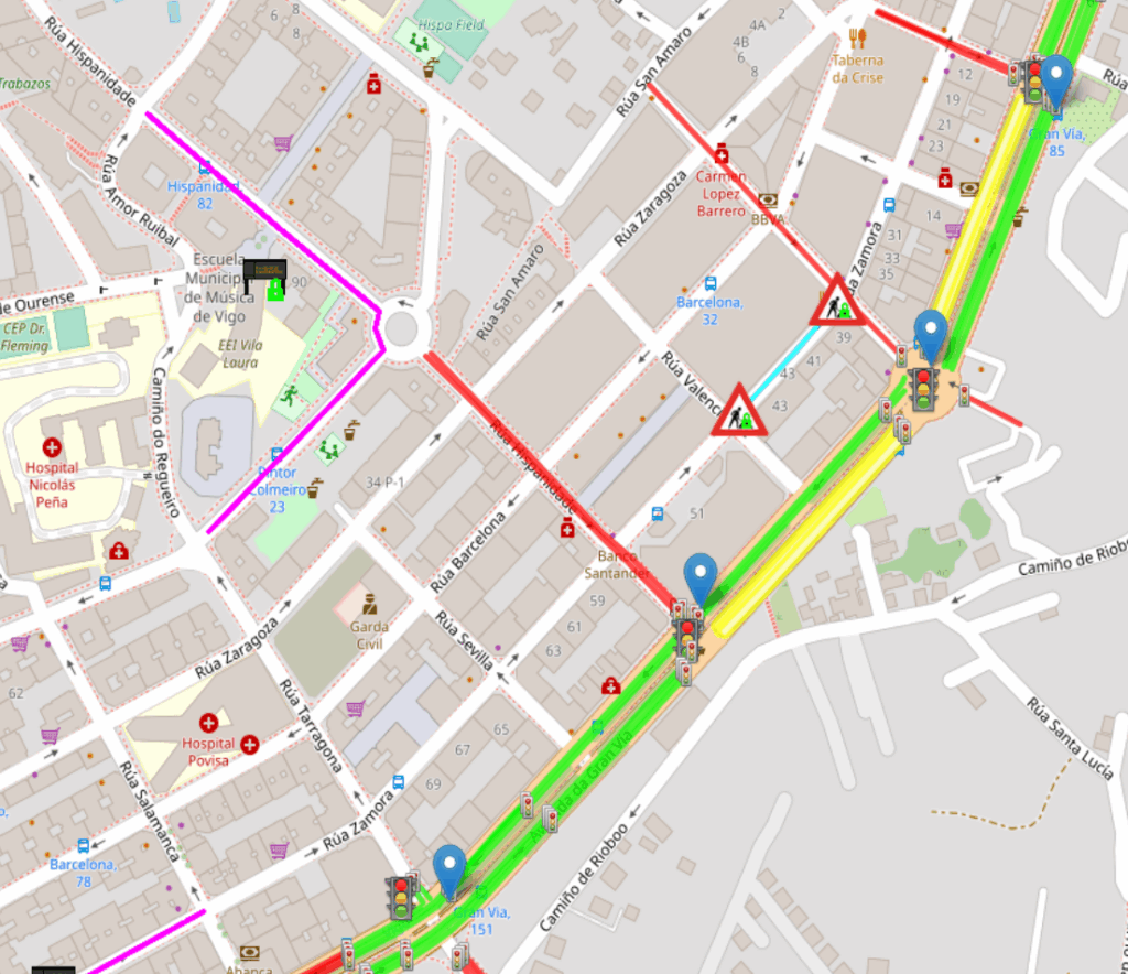 Carte des services à Vigo