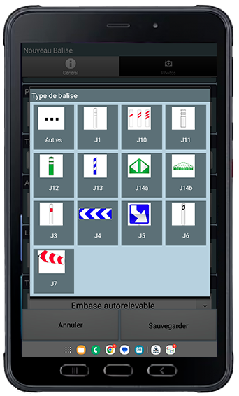 Heritage management interface PRISM Tablet