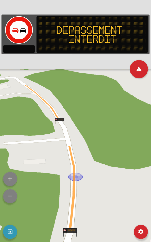 Information de signalisation dynamique
(Panneau à Message Variable)