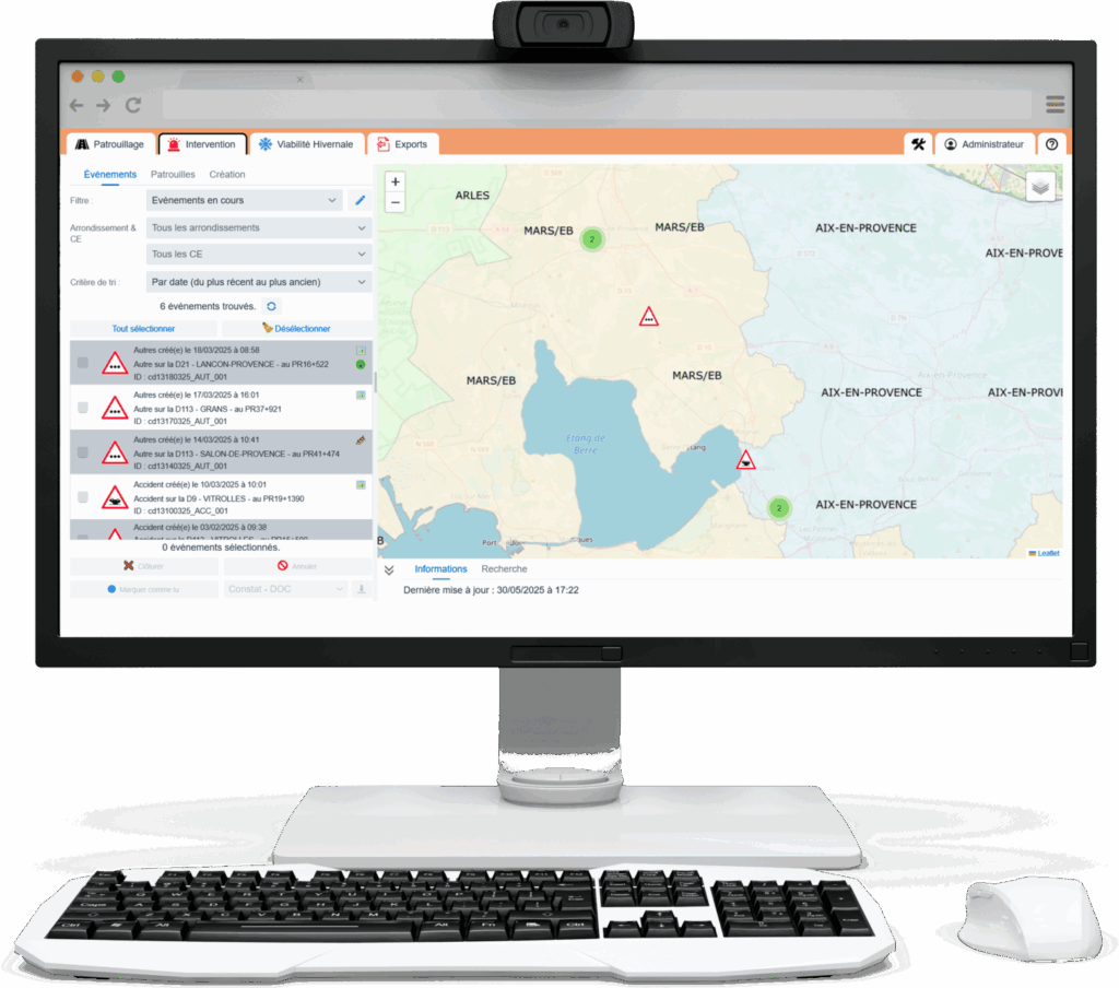 Intervention interface PRISM Central