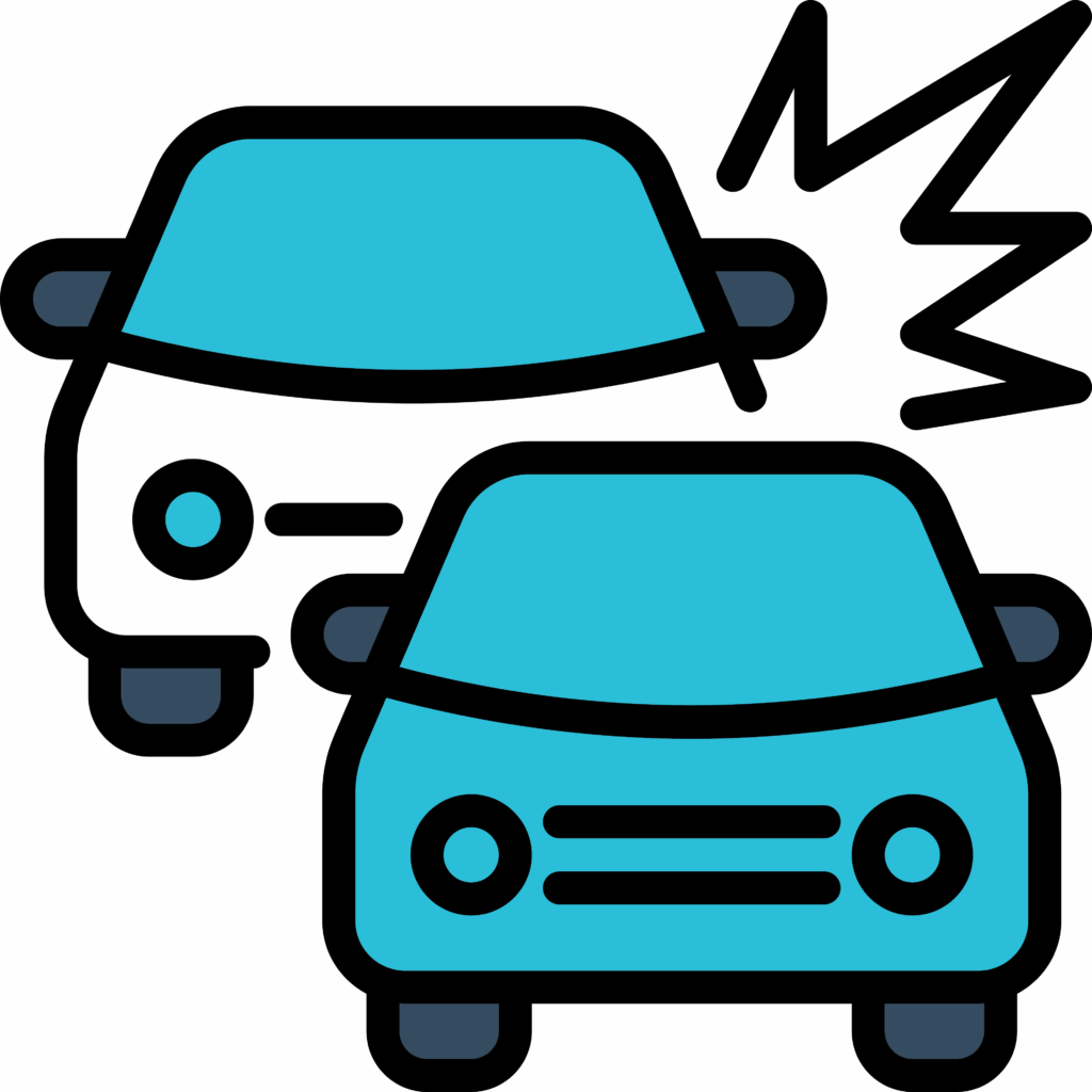 Icône accident de voitures